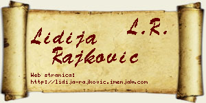 Lidija Rajković vizit kartica